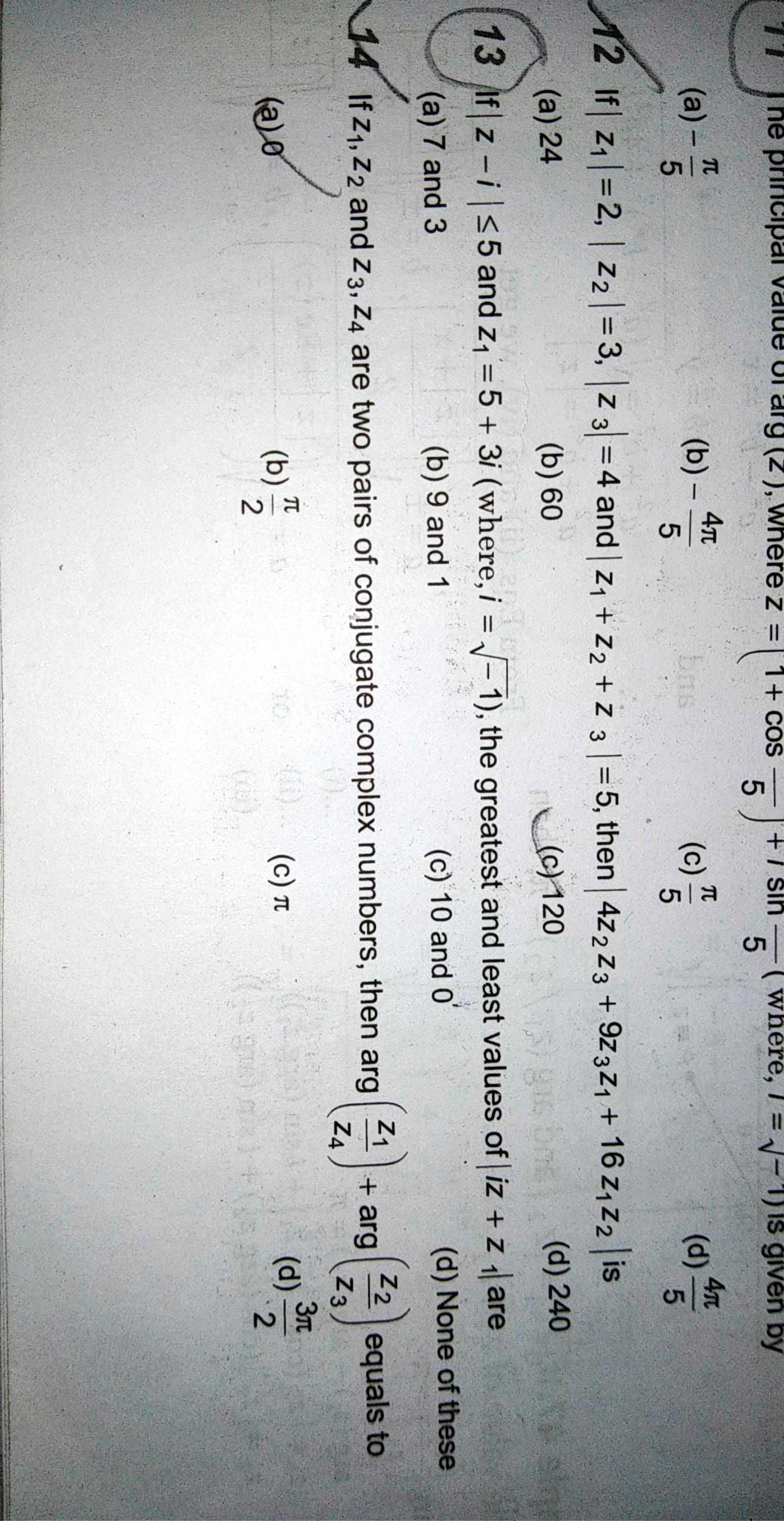 Question image for Sir please tell me question no 13 of the attached